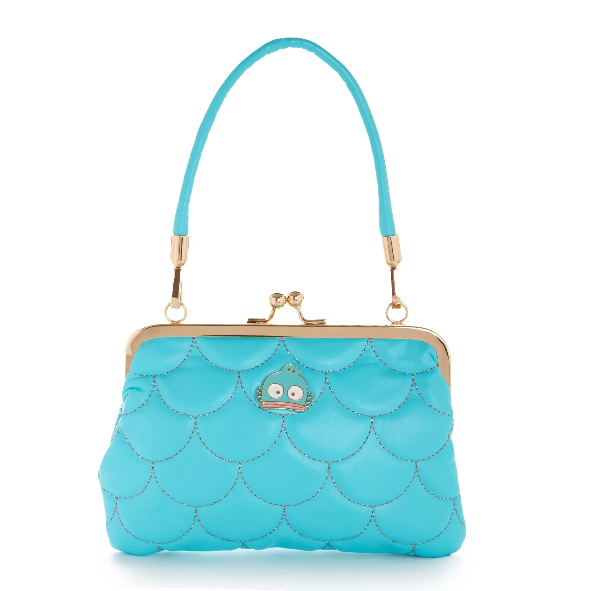Hangyodon 2-Way Quilted Kiss Knob Handbag sold by Sanrio