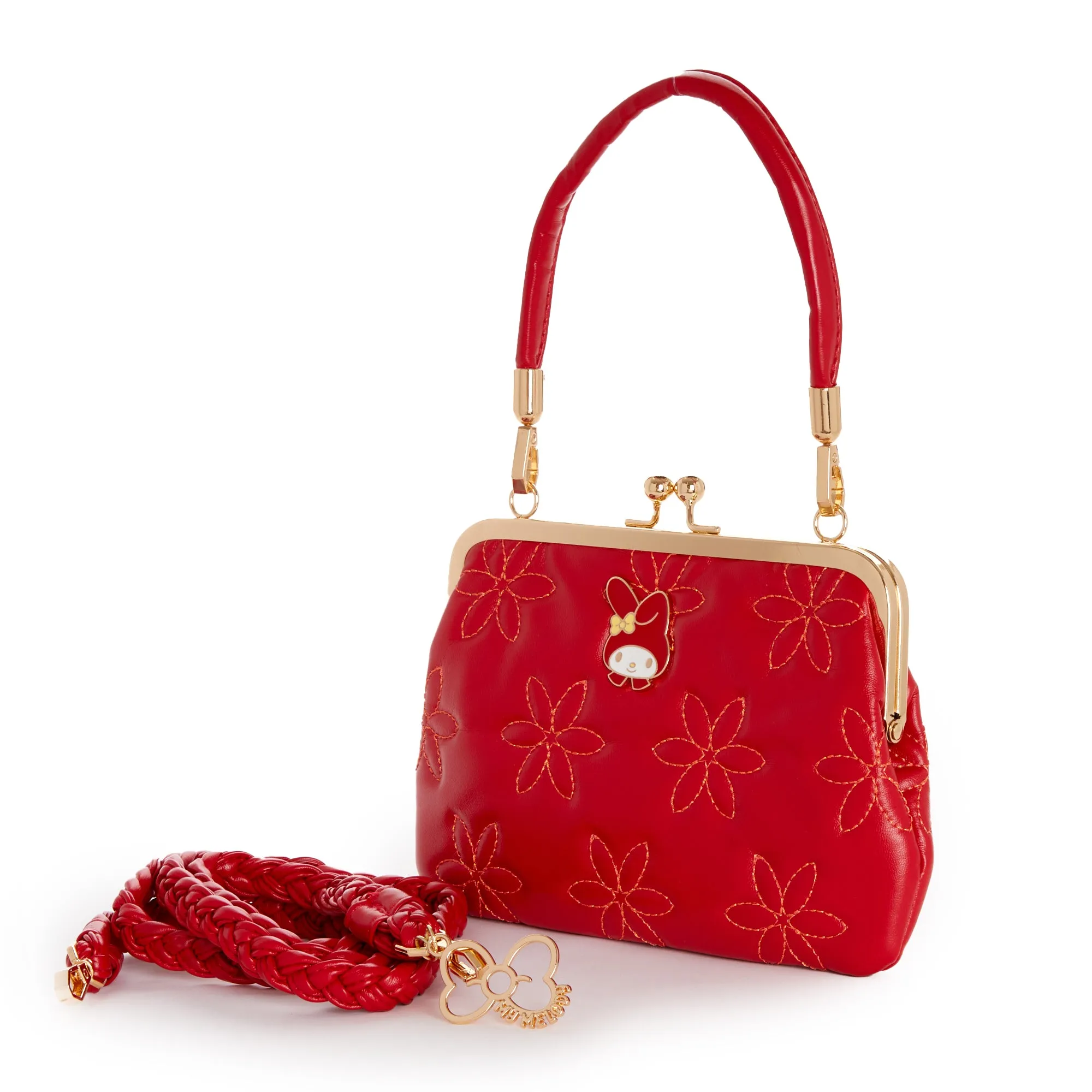 My Melody 2-Way Quilted Kiss Knob Handbag sold by Sanrio product image thumbnail 4