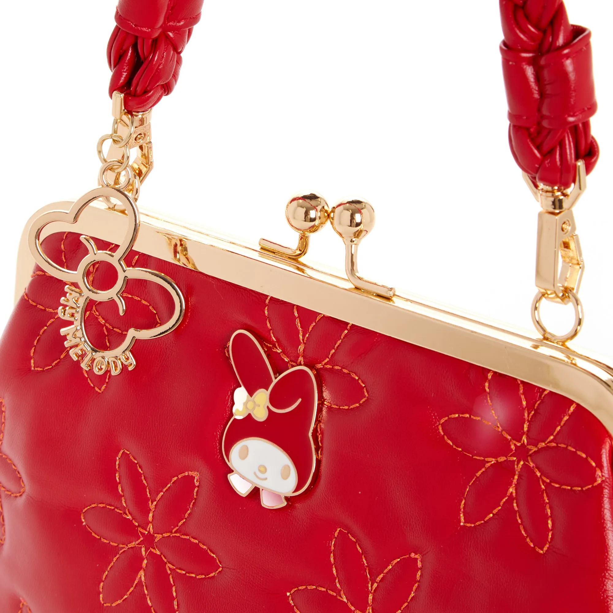 My Melody 2-Way Quilted Kiss Knob Handbag sold by Sanrio product image thumbnail 2