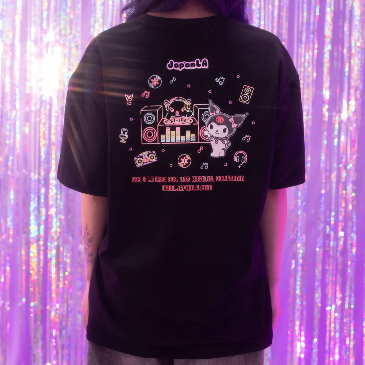 Kuromi x JapanLA Glow-In-The-Dark Anniversary Party Tee sold by Sanrio product image thumbnail 5