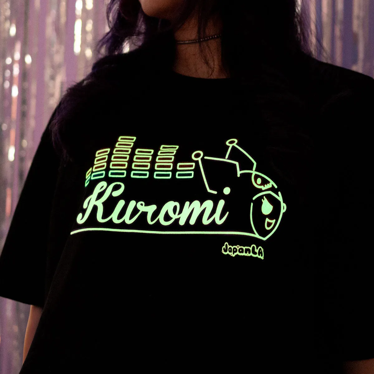 Kuromi x JapanLA Glow-In-The-Dark Anniversary Party Tee sold by Sanrio product image thumbnail 2