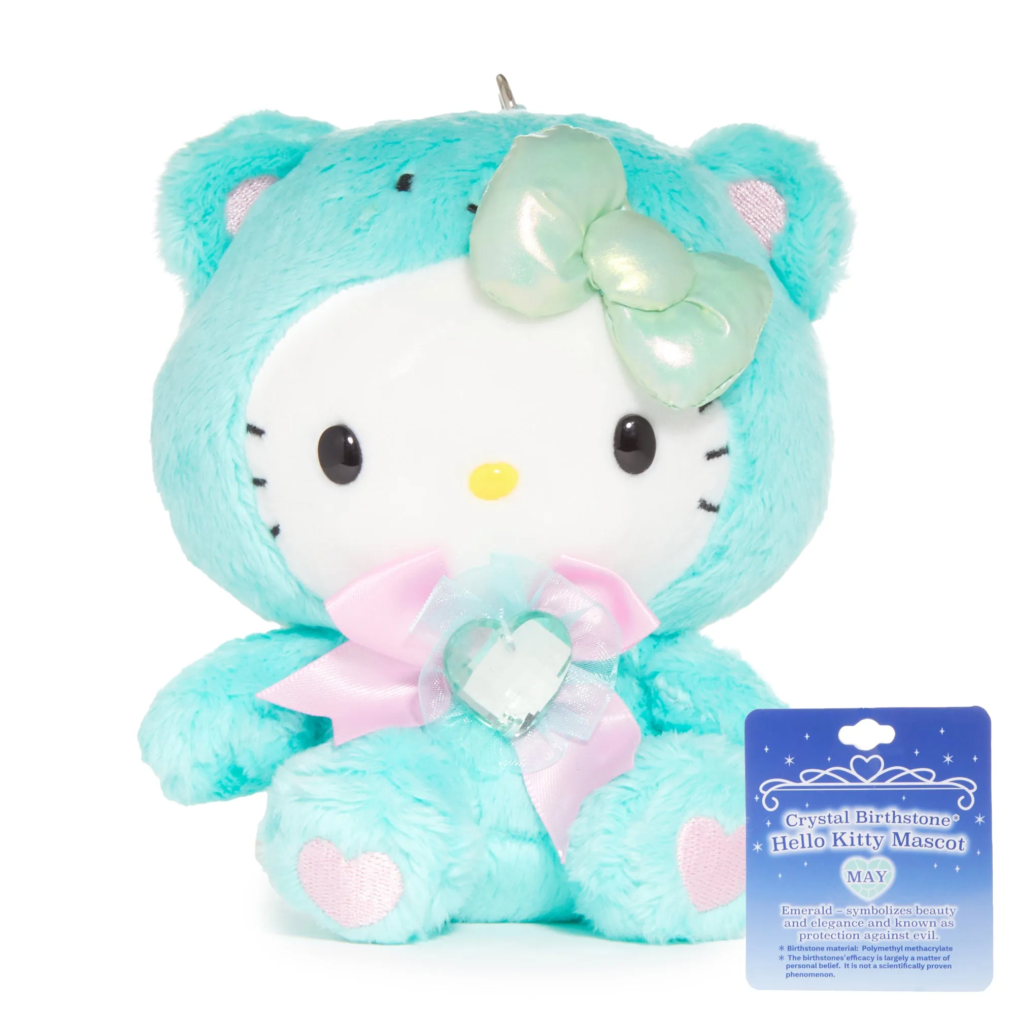 Hello Kitty Birthstone Mascot Keychain (May-Emerald) sold by Sanrio