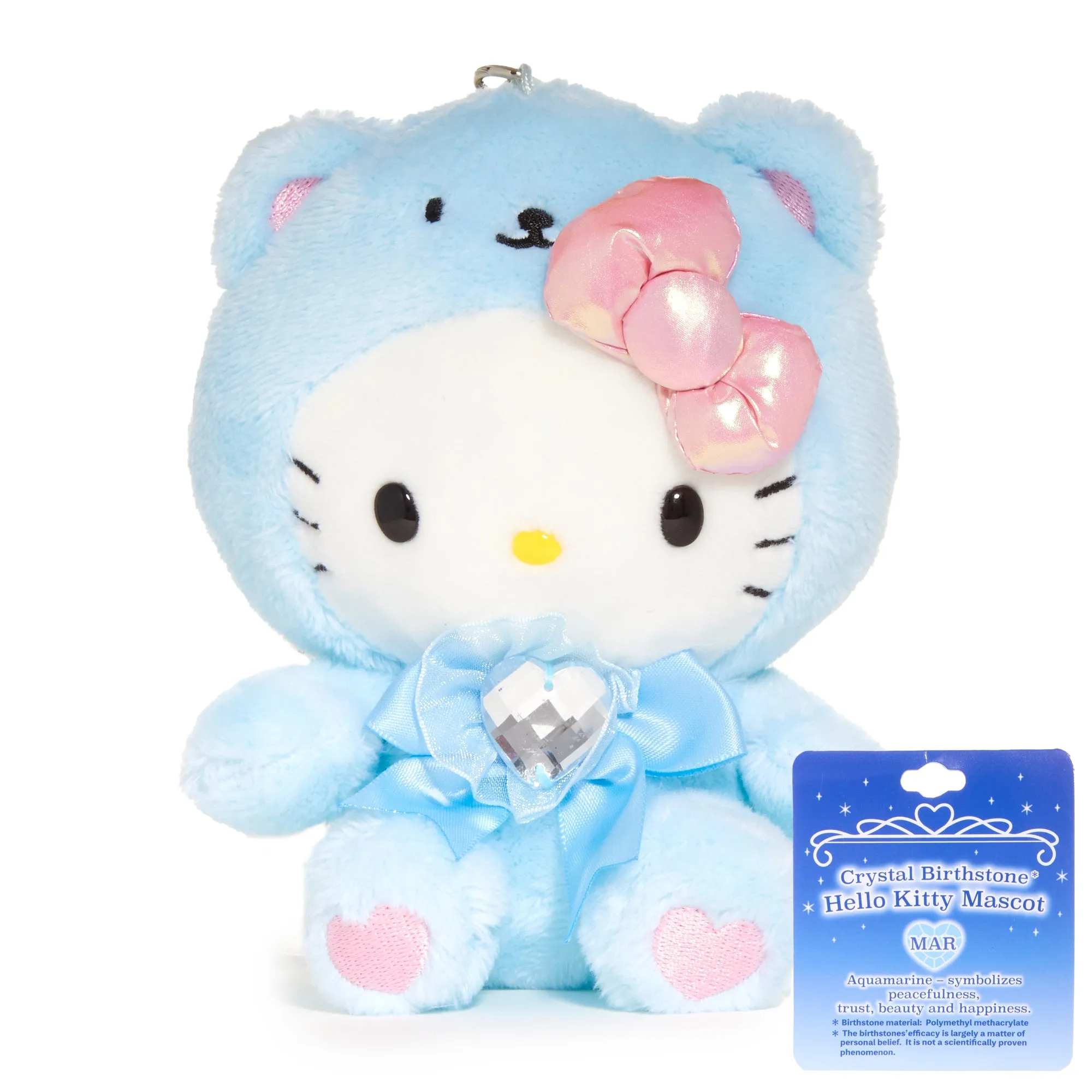Hello Kitty Birthstone Mascot Keychain (Mar-Aquamarine) sold by Sanrio