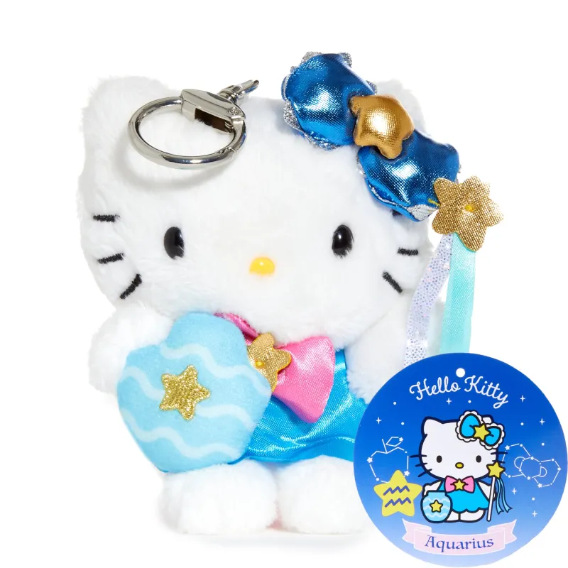 Hello Kitty Aquarius Plush Keychain Mascot (Zodiac Series) sold by Sanrio