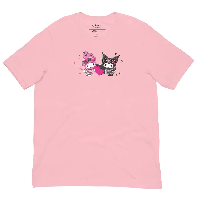 My Melody 50th Anniversary and Kuromi 20th Anniversary Tee (Hearts) sold by Sanrio
