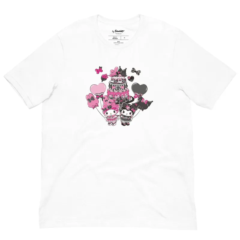 My Melody 50th Anniversary and Kuromi 20th Anniversary Tee (Cake) sold by Sanrio