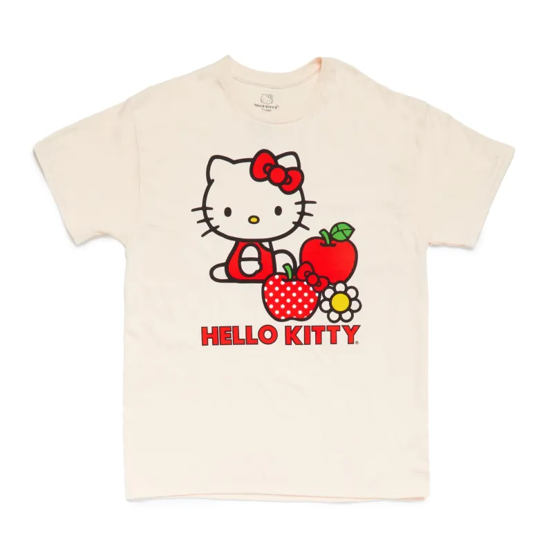 Hello Kitty Classic Apples Tee (Tofu) made by Bioworld