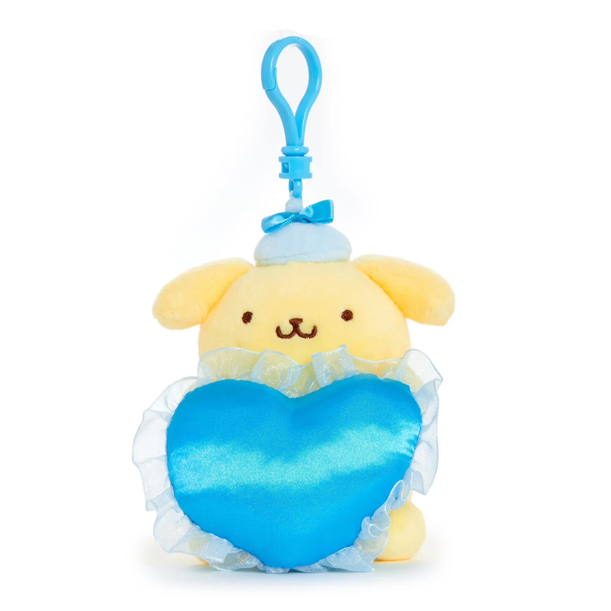 Pompompurin Plush Mascot Clip (Something Blue Series) sold by Sanrio