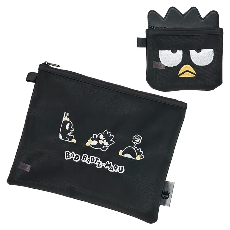 Badtz-maru 2-pc Zipper Pouch Set (My Time Series) sold by Sanrio