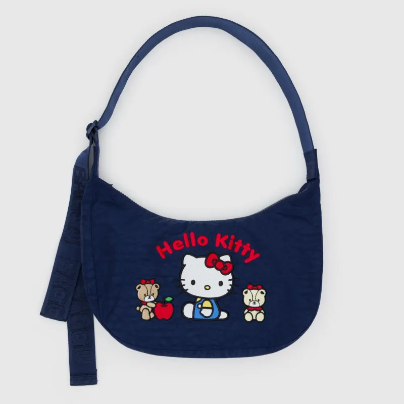 Hello Kitty x Baggu Embroidered Nylon Crescent Bag (Classic Apple) made by Sanrio