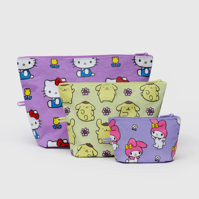 Hello Kitty and Friends x Baggu Go Pouch Set (Fruits + Florals) sold by Sanrio