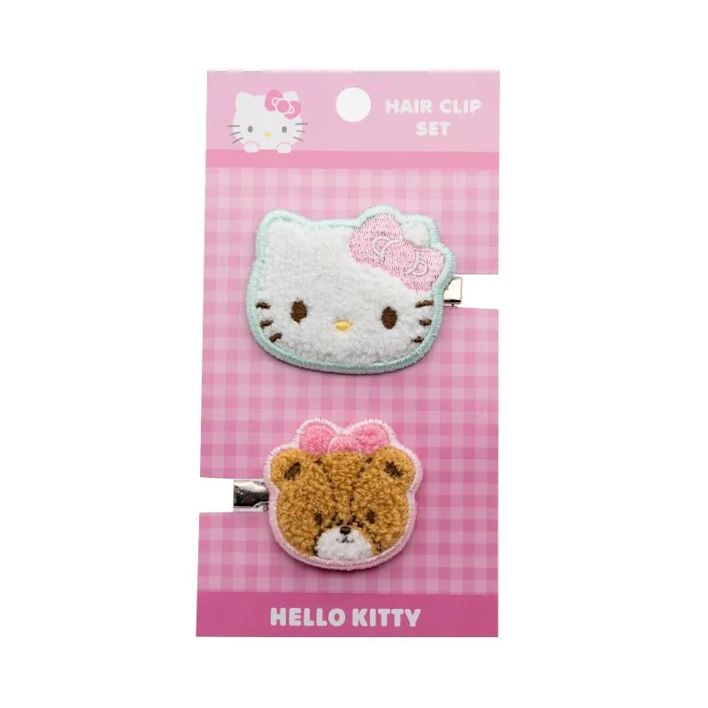 Hello Kitty 2-pc Chenille Hair Clips sold by Sanrio product image thumbnail 2
