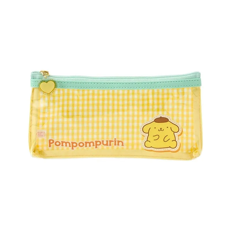 Pompompurin Gingham Pencil Pouch sold by Sanrio