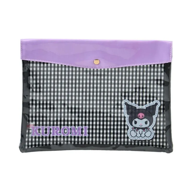 Kuromi Gingham Flat Pouch sold by Sanrio