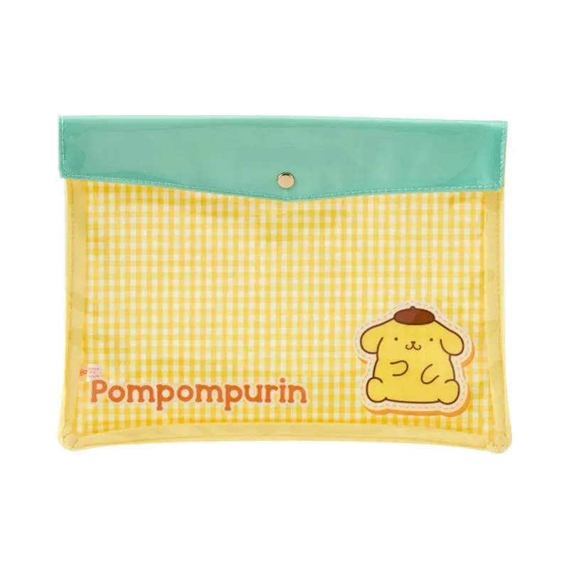 Pompompurin Gingham Flat Pouch sold by Sanrio