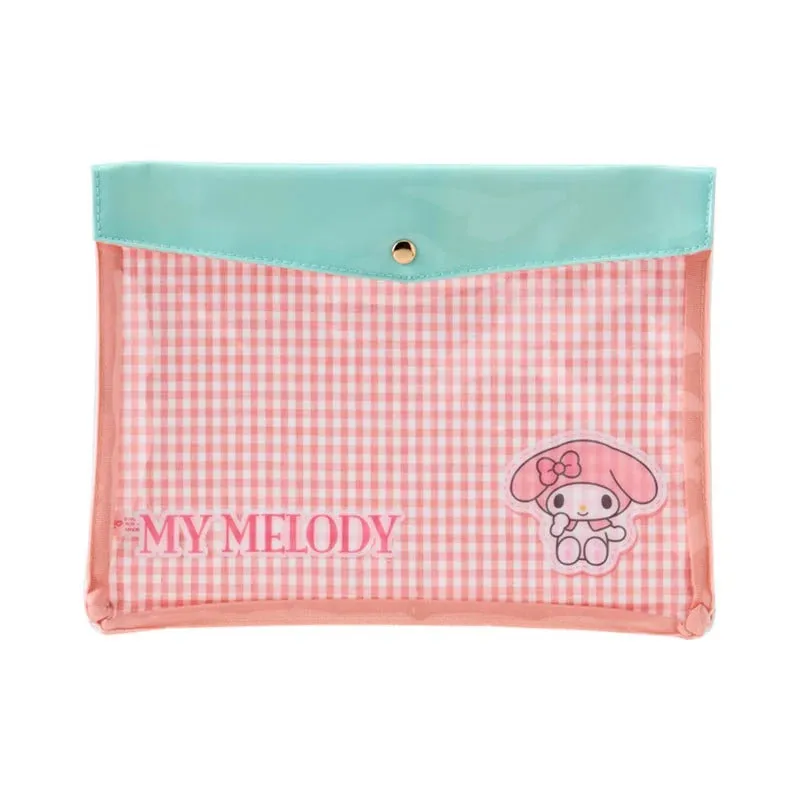My Melody Gingham Flat Pouch sold by Sanrio