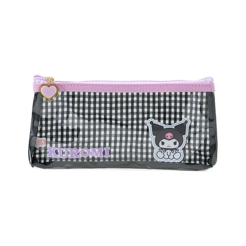 Kuromi Gingham Pencil Pouch sold by Sanrio