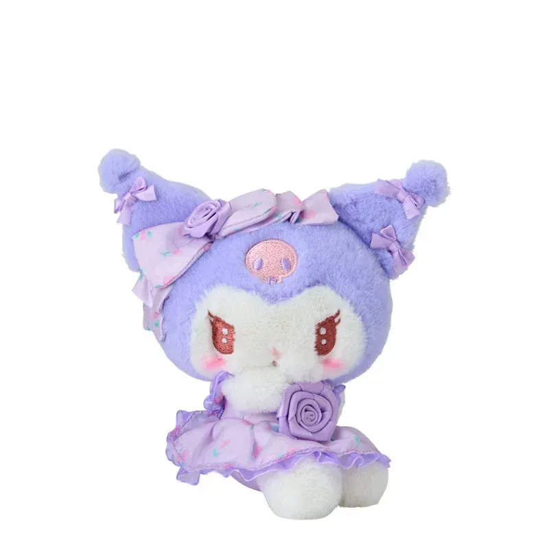 Kuromi Plush Mascot Keychain (Dolly Rose Design Series) sold by Sanrio