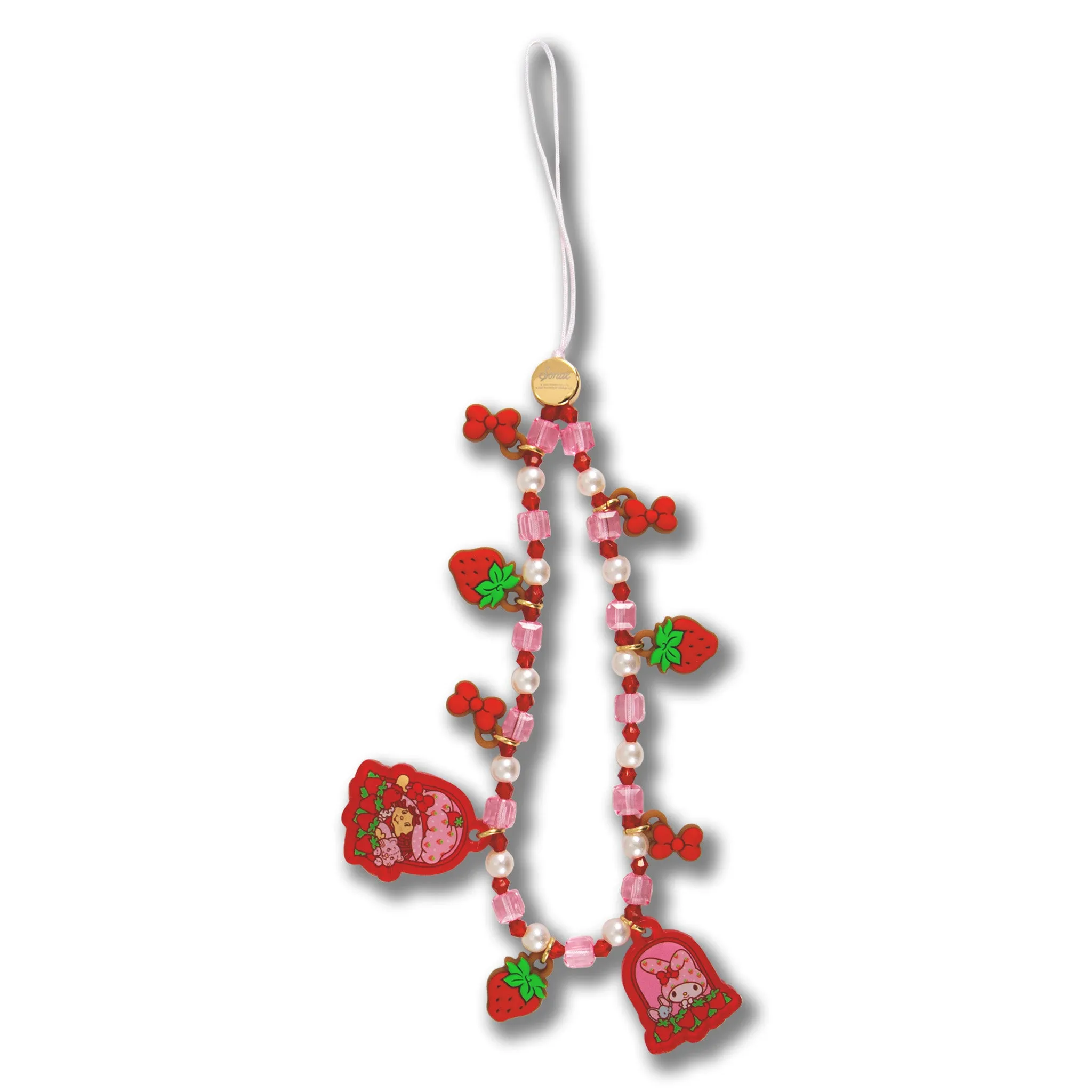 My Melody x Sonix Strawberry Shortcake Phone Beaded Wristlet sold by Sanrio