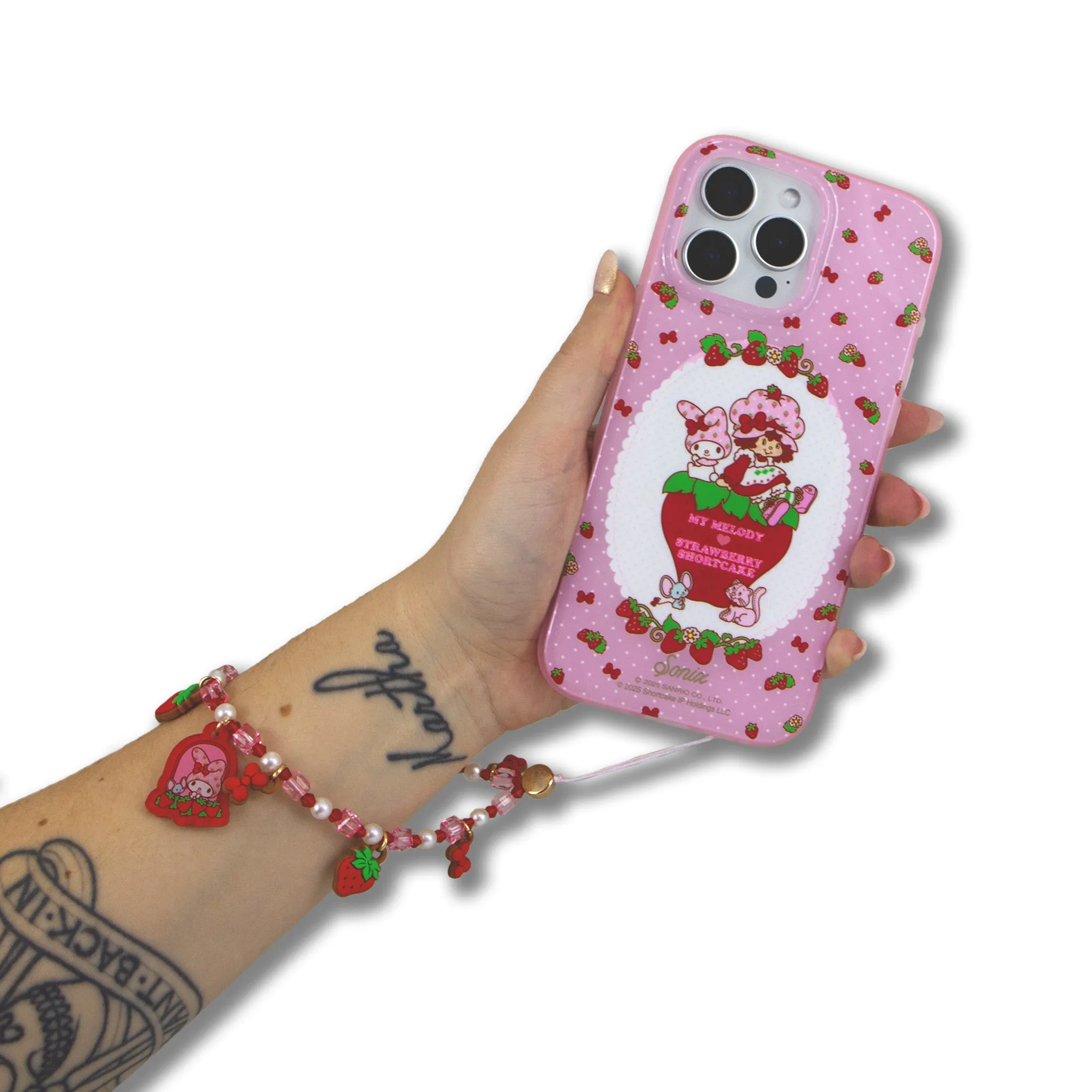 My Melody x Sonix Strawberry Shortcake Phone Beaded Wristlet sold by Sanrio product image thumbnail 3