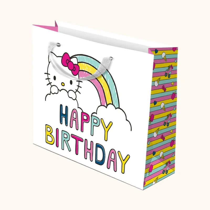 Hello Kitty x Studio Oh! Retro Rainbow Happy Birthday Gift bag (Medium) sold by Sanrio