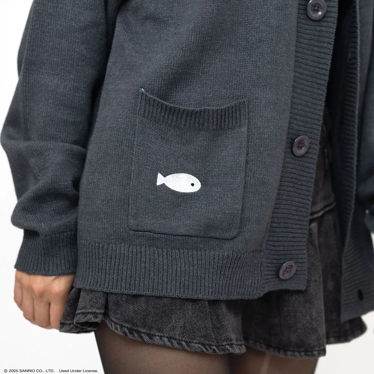 Chococat x JapanLA Flowers Embroidered Knit Cardigan sold by Sanrio product image thumbnail 5