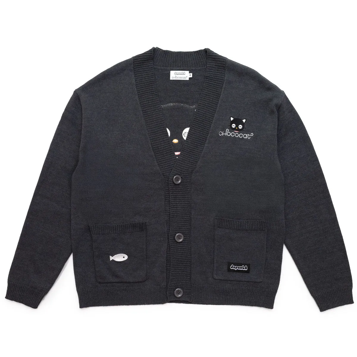 Chococat x JapanLA Flowers Embroidered Knit Cardigan sold by Sanrio product image thumbnail 3