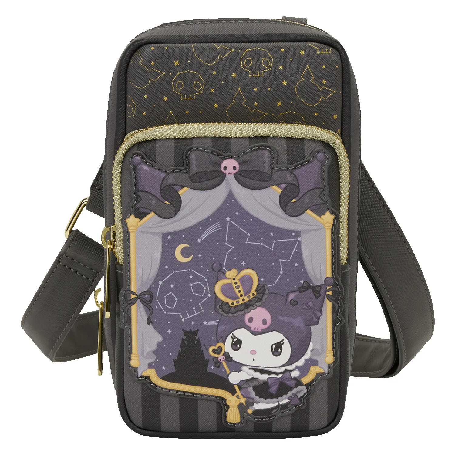 Kuromi x Loungefly 20th Anniversary Crossbody Phone Bag sold by Sanrio