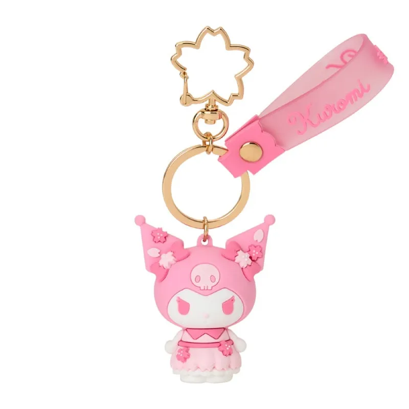 Kuromi Signature Keychain (Sakura Petals Series) sold by Sanrio
