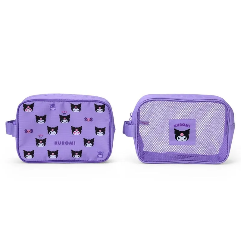 Kuromi 2-pc Travel Pouch Set sold by Sanrio