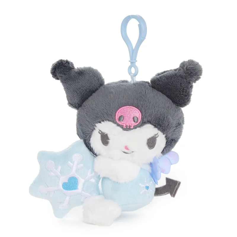 Kuromi Plush Mascot Clip (Snow Angel Series) sold by Sanrio