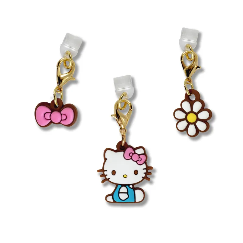 Hello Kitty x Sonix Pink Bows Charging Port 3-Pc Charms Set sold by Sanrio