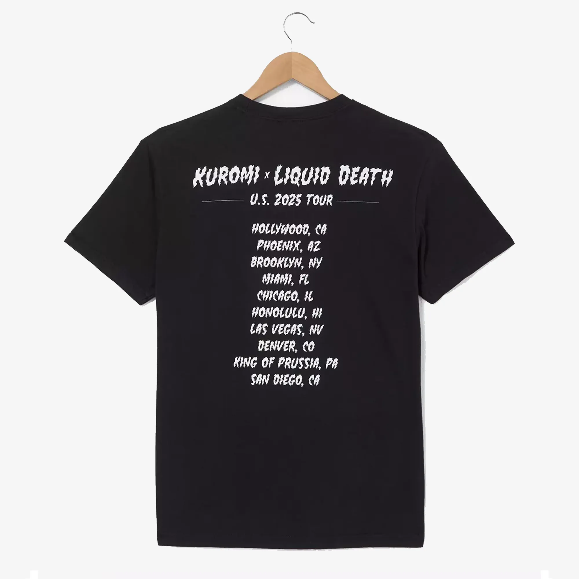 Kuromi x Liquid Death Tonal Portrait T-Shirt (Black) sold by Sanrio product image thumbnail 2