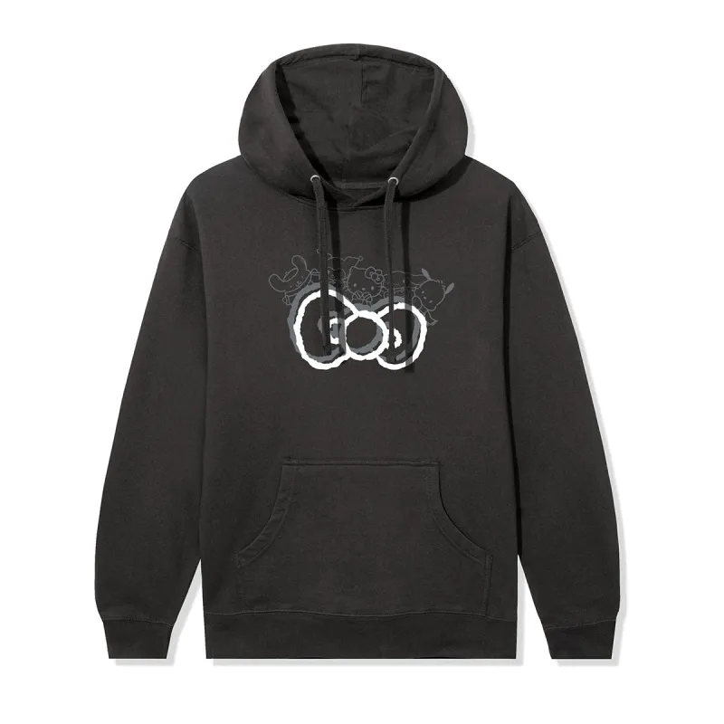 Anti Social Social Club x Hello Kitty and Friends Big Bow Hoodie (Pigment Black) sold by Sanrio