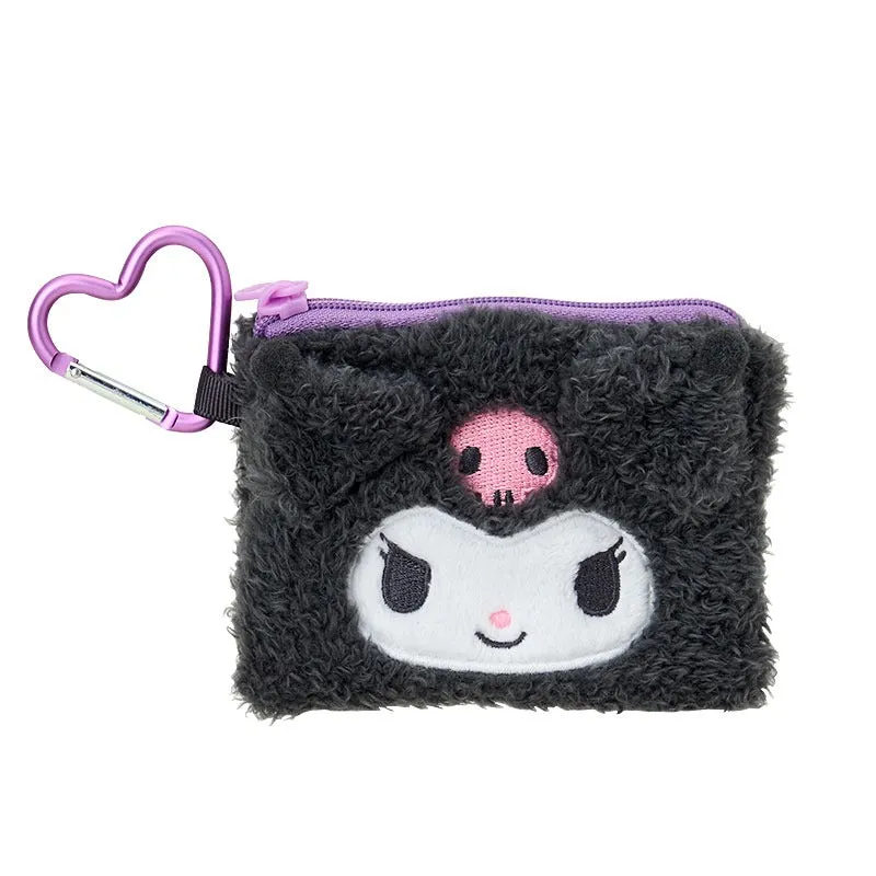 Kuromi Fuzzy Mini Zipper Pouch sold by Sanrio