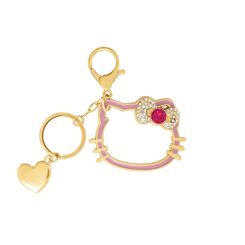 Hello Kitty Silhouette Heart Keychain sold by Sanrio