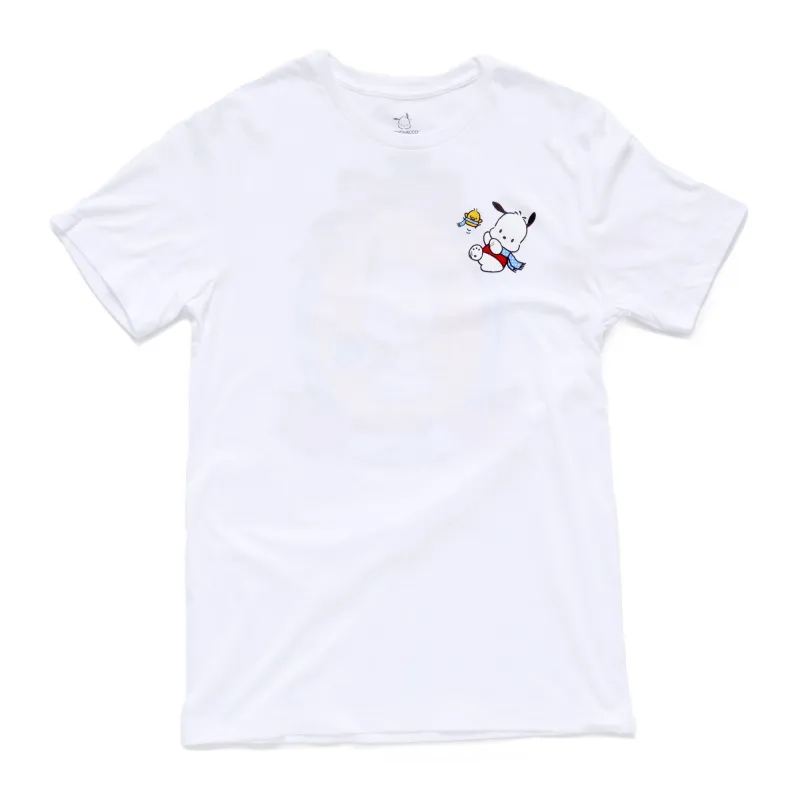 Pochacco & Pi-Chan Adult Tee (White) made by Sanrio