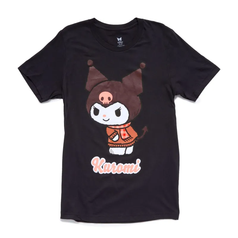Kuromi Adult Cozy Tee (Black) made by Sanrio