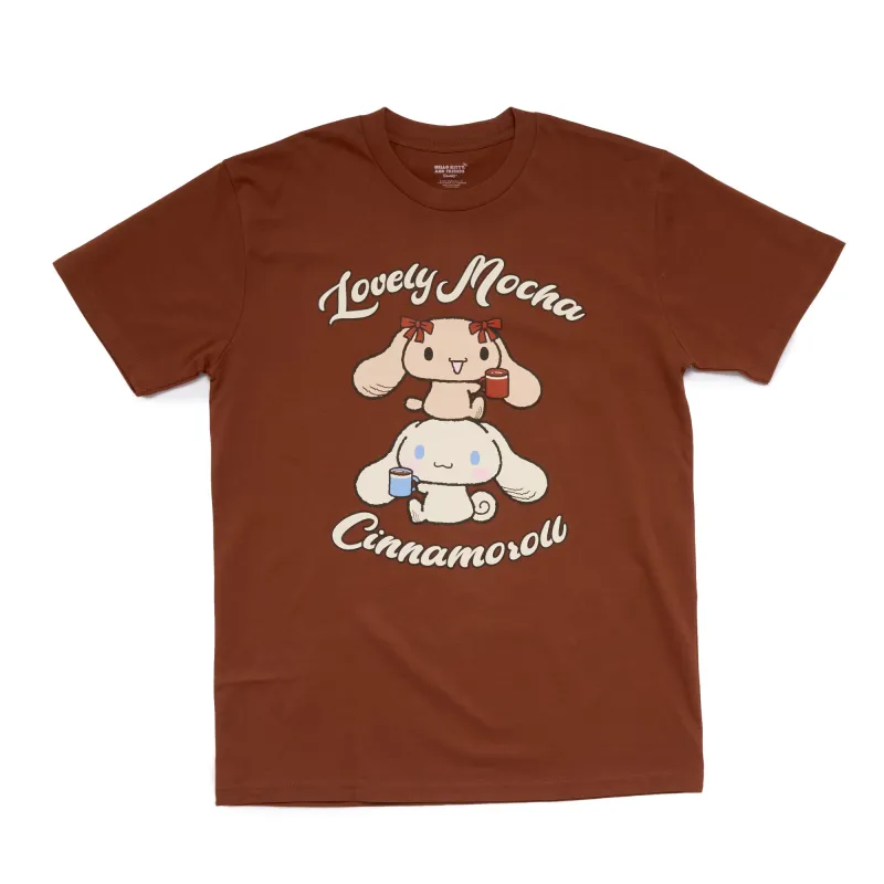 Lovelymocha and Cinnamoroll Adult Mugs Tee (Brown) made by Sanrio