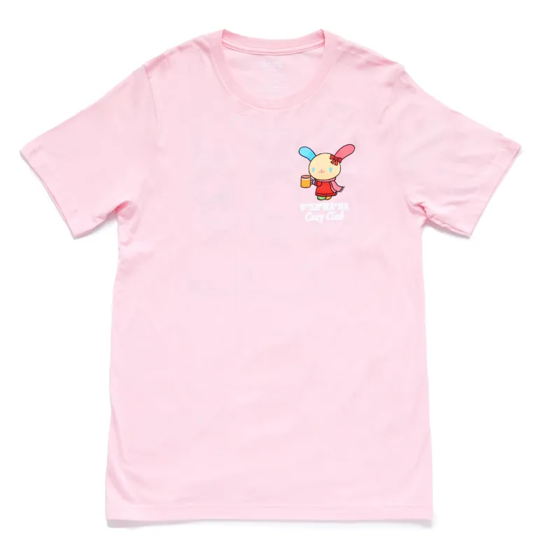 U*SA*HA*NA Adult Cozy Club Tee (Pink) made by Sanrio