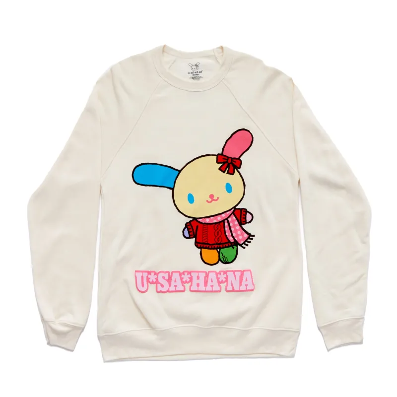 U*SA*HA*NA Adult Cozy Crewneck (Ivory) made by Sanrio
