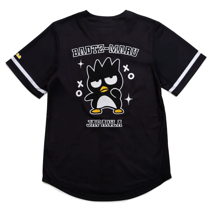 Badtz-maru x JapanLA Baseball Jersey (Black) made by Sanrio