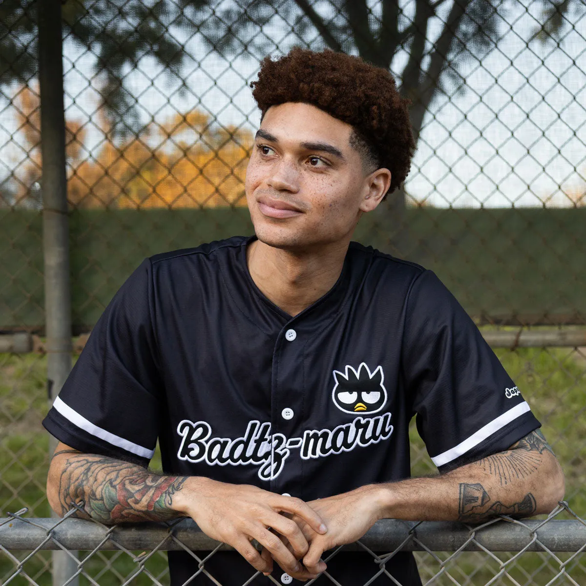 Badtz-maru x JapanLA Baseball Jersey (Black) sold by Sanrio product image thumbnail 2