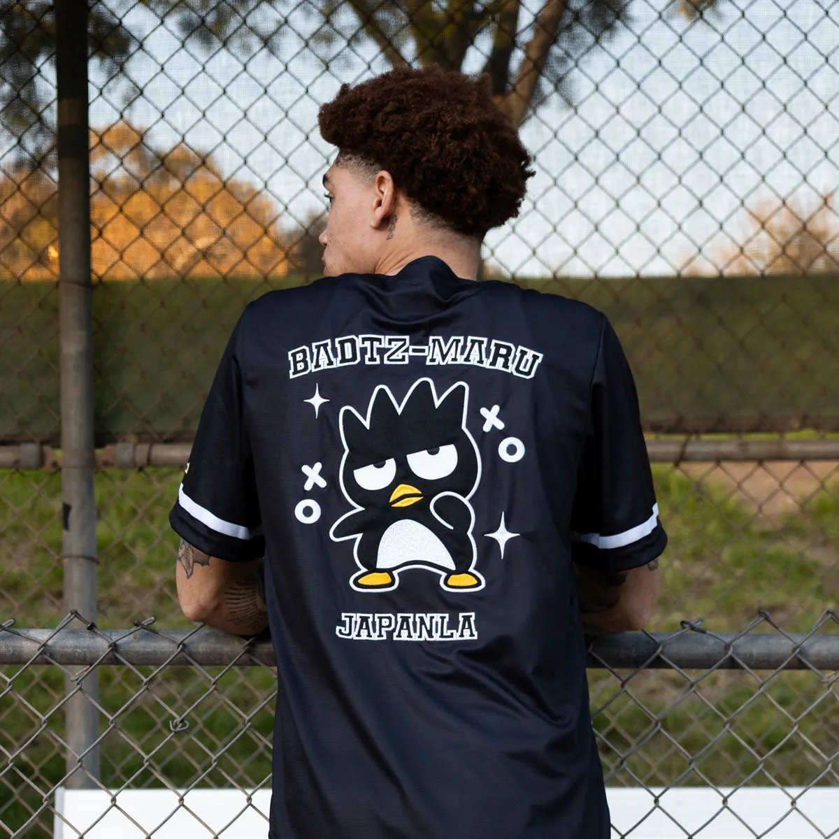 Badtz-maru x JapanLA Baseball Jersey (Black) sold by Sanrio product image thumbnail 4