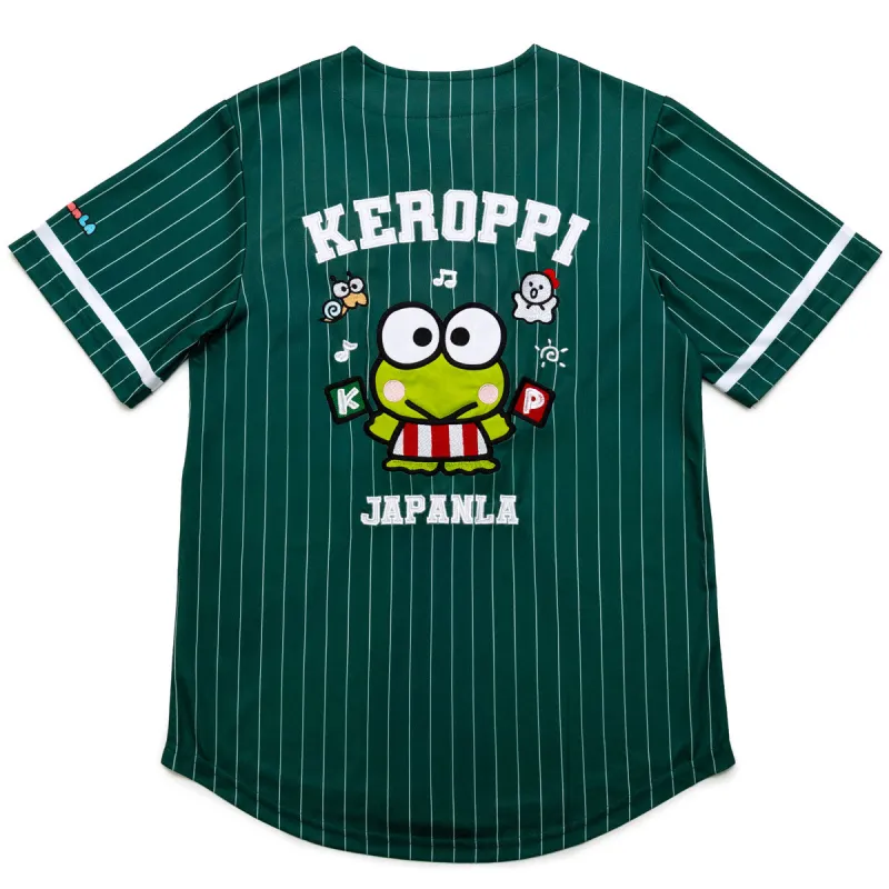 Keroppi x JapanLA Baseball Jersey (Green) made by Sanrio