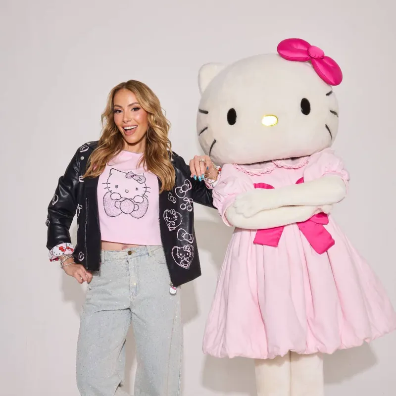 Hello Kitty x Lola + The Boys Adult Graffiti Biker Jacket (Black) made by Sanrio