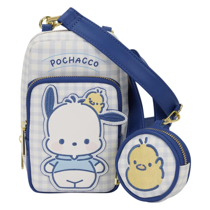 Pochacco x Loungefly Butterfly Gingham Crossbody Bag with Coin Purse made by Loungefly