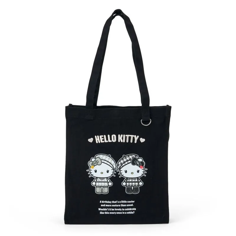 Hello Kitty Tote Bag (Monochrome Birthday Twins Series) made by Sanrio
