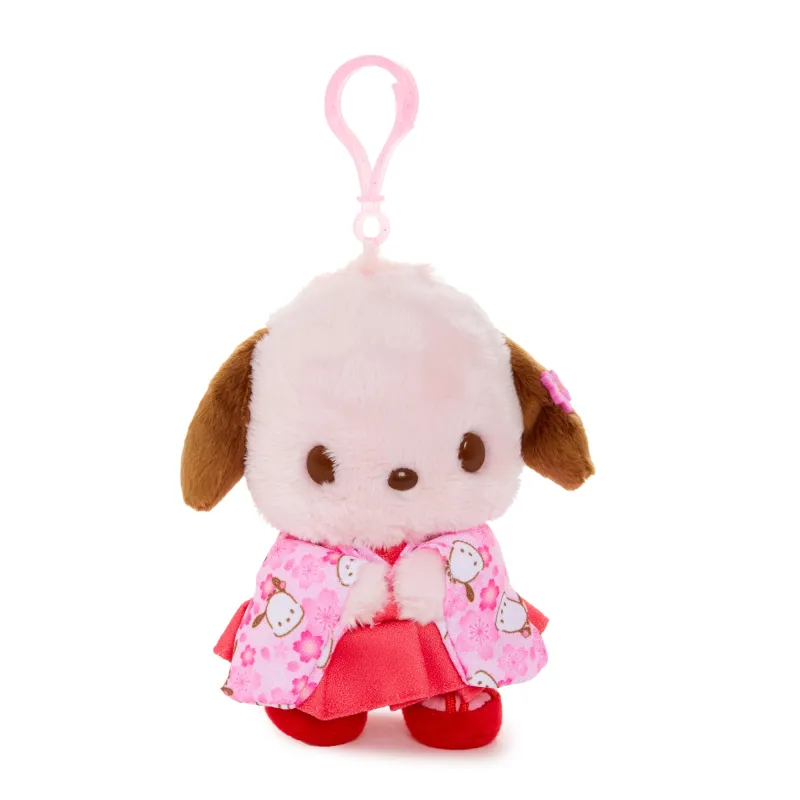 Pochacco Plush Mascot Clip (Spring Kimono Series) made by Sanrio