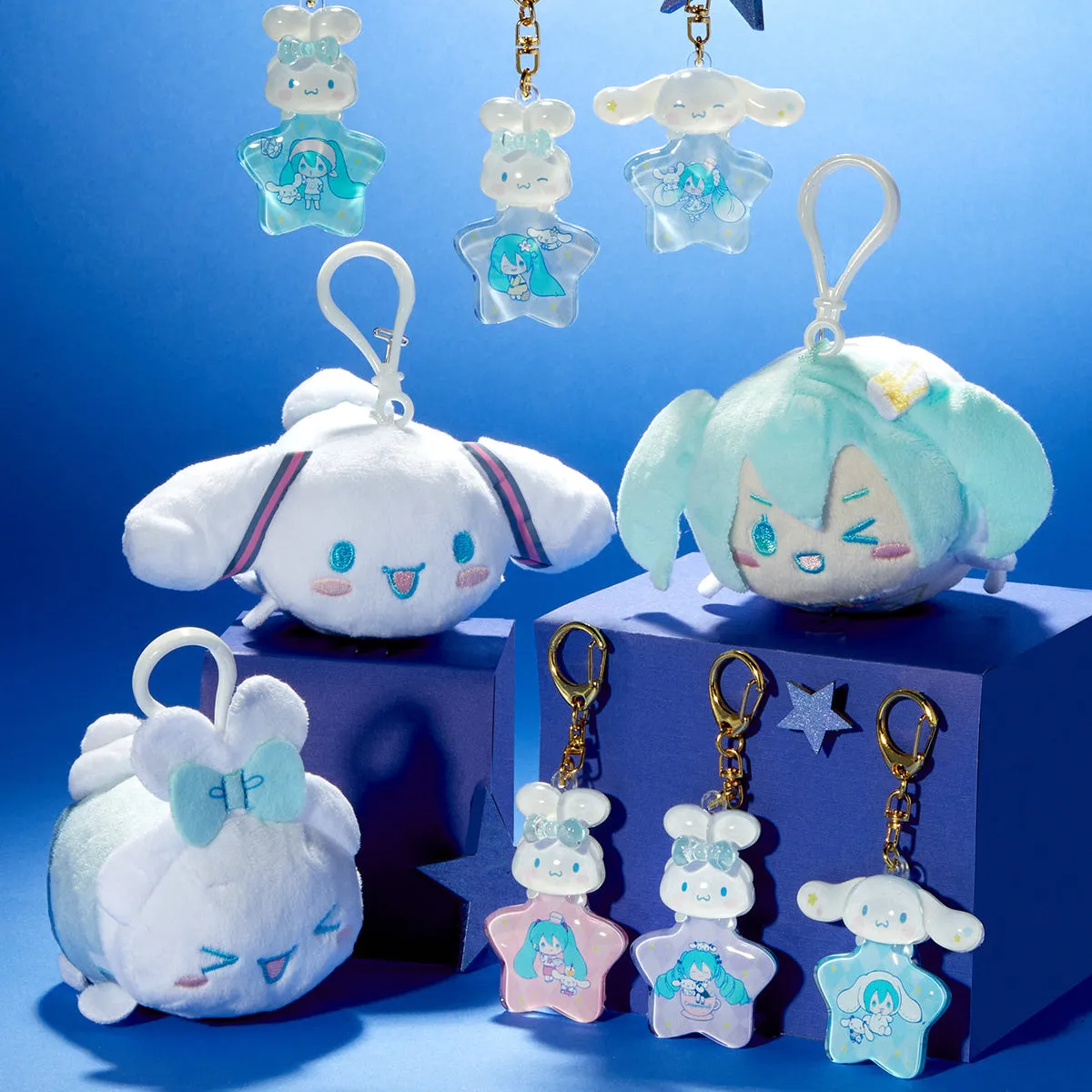 Hatsune Miku x Cinnamoroll Potekoro Mini Plush Mascot Clip Blind Box sold by Sanrio product image thumbnail 2